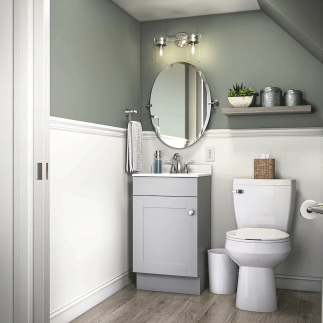 $1.09/sqft - Oak Gray 12mm 8-in W x 50-in L Water Resistant Laminate Flooring