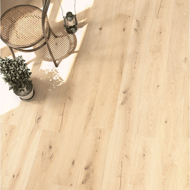 $1.99/sqft - Waterproof Light Oak 12mm 8in W x 50in L Plank Laminate Flooring