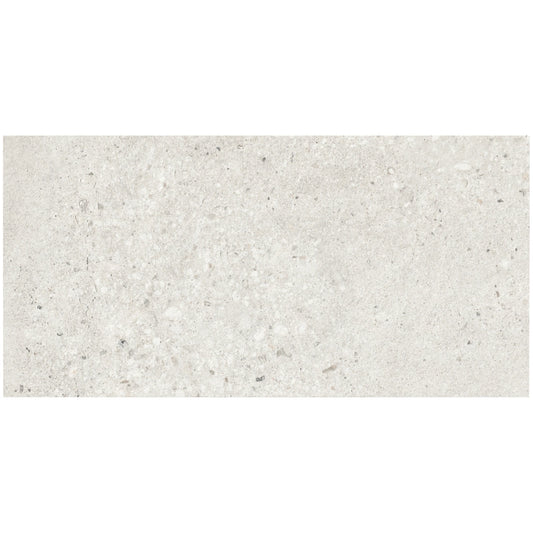 $0.99/sqft - Chamonix White Porcelain Stone Look Tile 12″ × 24″ Matte - Case