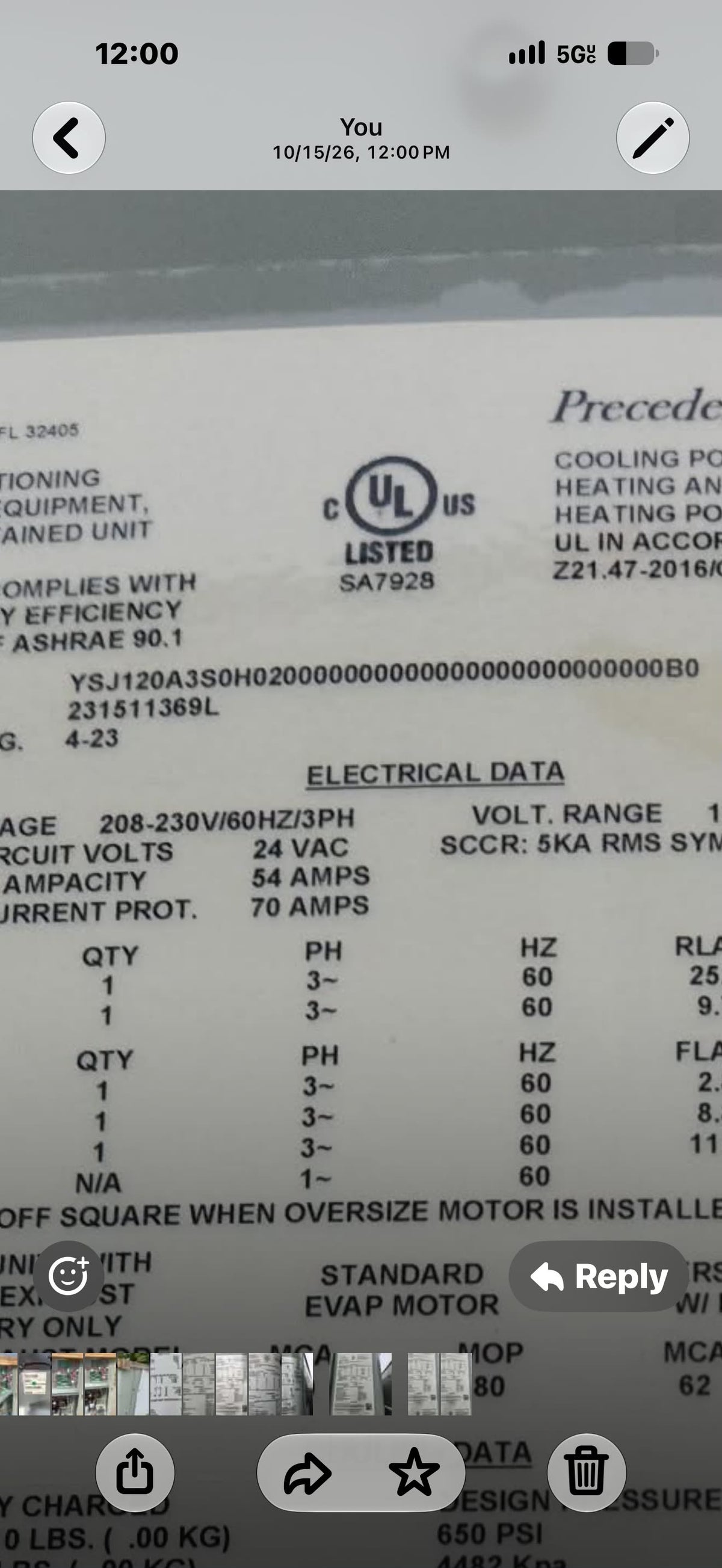 Trane 10 Ton Packaged Rooftop HVAC Unit 3 Phase YSJ120A3S0H02 – New Scratch & Dent