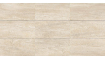 $0.99/sqft - Neopolis Beige Porcelain StoneLook Matte Tile 12″ × 24″- Case
