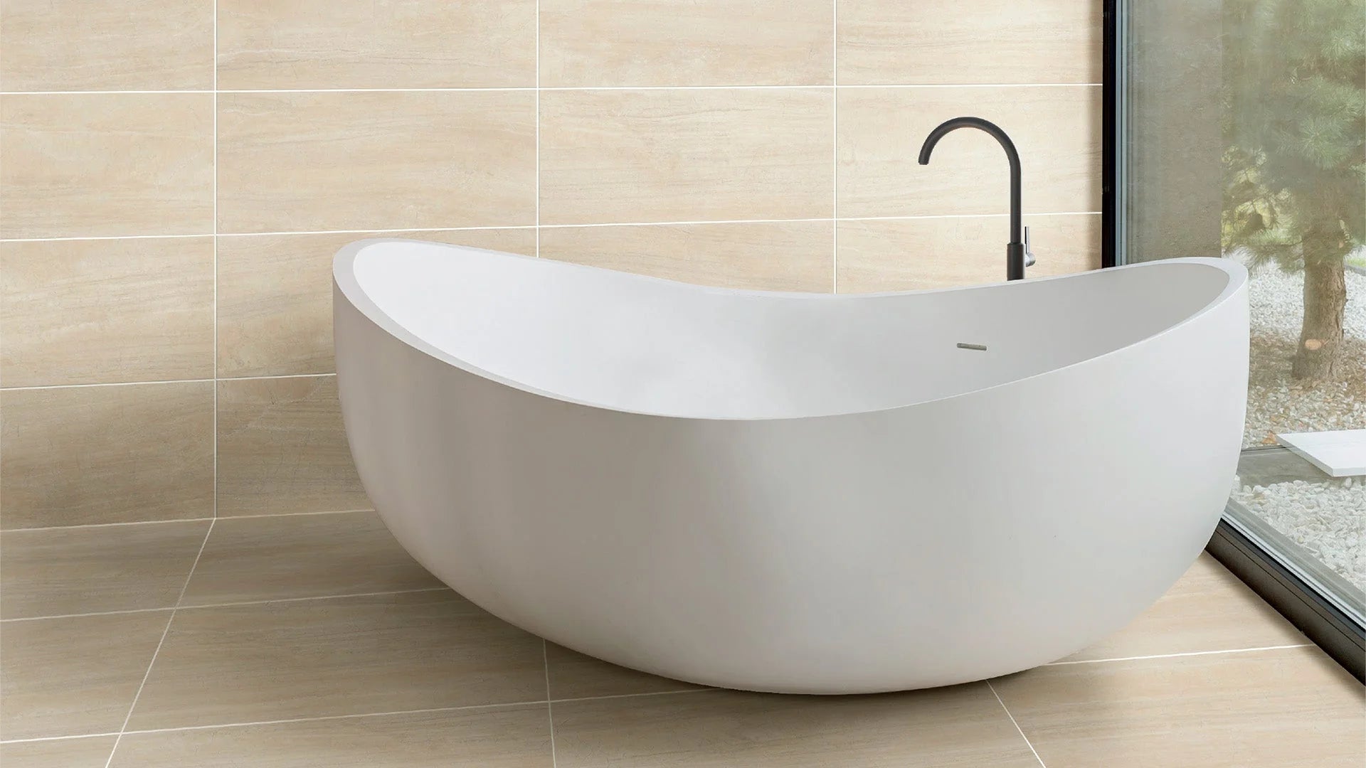 $0.99/sqft - Neopolis Beige Porcelain StoneLook Matte Tile 12″ × 24″- Case