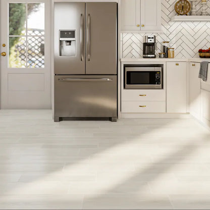 $0.89/sqft - Birch White 6"x24" Matte Porcelain Wood Look Tile - Case