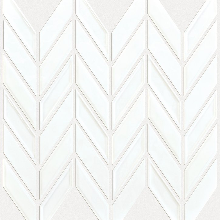 $4.99/ sheet- Geoscape 11"x12" Mosaic Wall Tile Chevron White - case