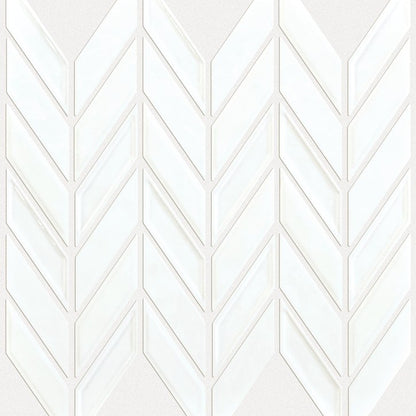 $4.99/ sheet- Geoscape 11"x12" Mosaic Wall Tile Chevron White - case