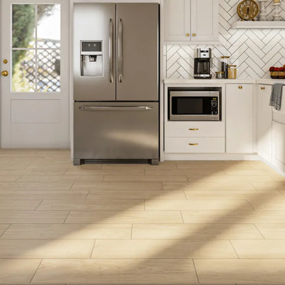 $0.89/sqft - Maui Honey Porcelain Wood Look Tile 8"x32" - Case
