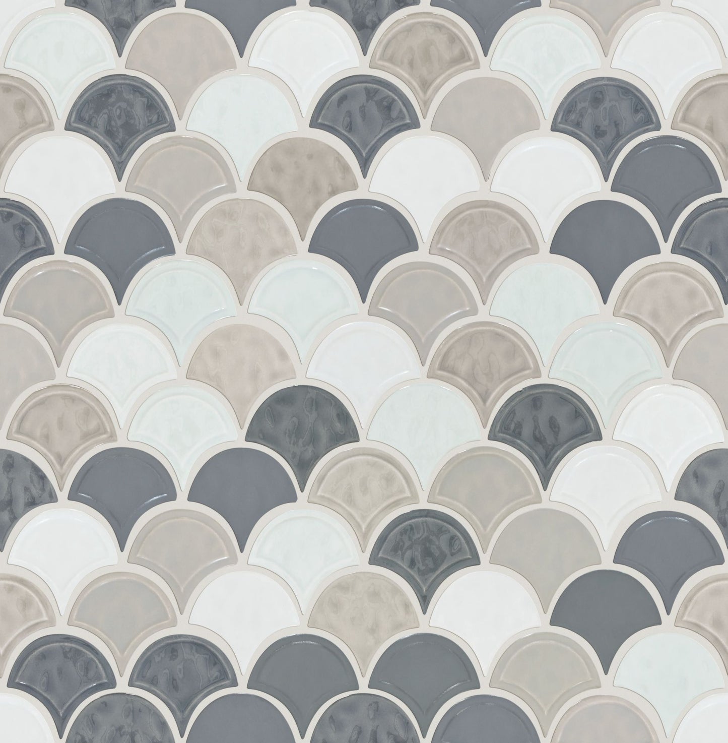 $4.99/ sheet- Geoscape 11"x12" Fan Mosaic Wall Tile Warm Blend - case
