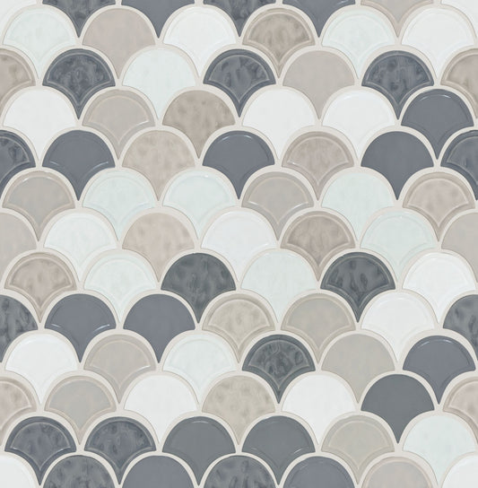 $4.99/ sheet- Geoscape 11"x12" Fan Mosaic Wall Tile Warm Blend - case