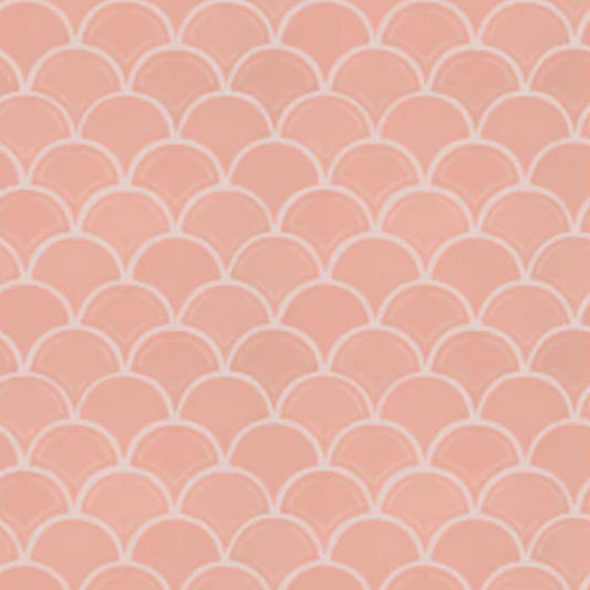 $2.99/ sheet- Geoscape 11"x12" Fan Mosaic Wall Tile Pink - case