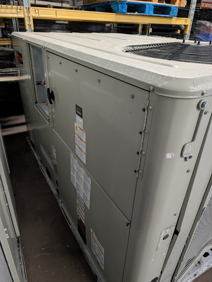 Representative scratch and dent example 2 for Trane YSJ120A3S0H02 10 ton rooftop HVAC unit — not actual unit for sale